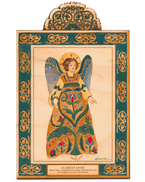 A004 Guardian Angel – Lynn Garlick Retablos