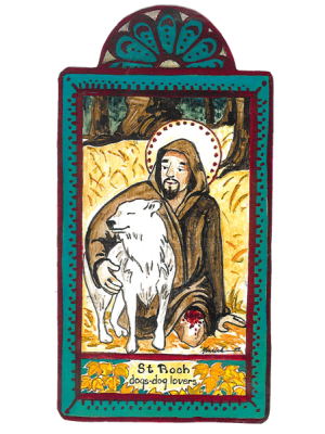 066 St. Roch - Dogs Lovers – Lynn Garlick Retablos