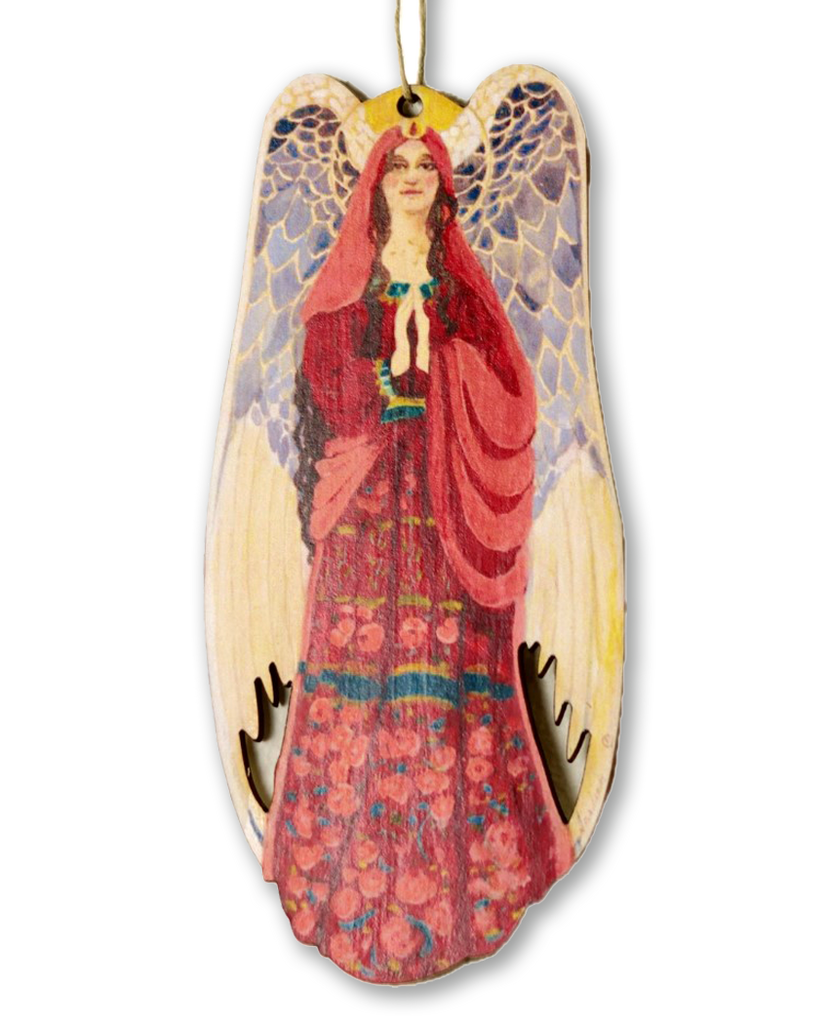 A005CO Angel of Peace - Cut Out – Lynn Garlick Retablos