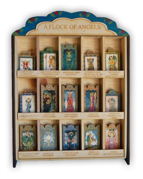 #S015AB Painted Display Box - Flock of Angels