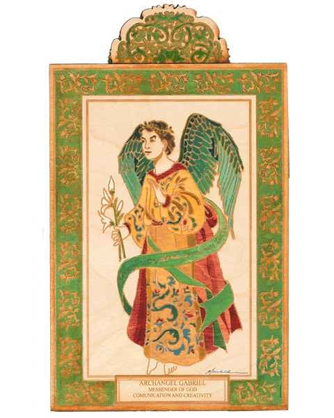 A002 Archangel Gabriel – Lynn Garlick Retablos